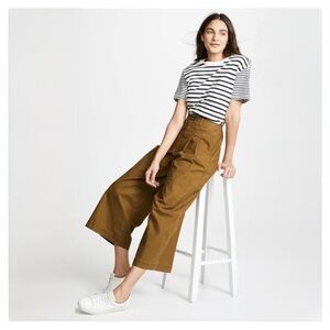MADEWELL • Pleated Wide Leg in Weathered Olive
